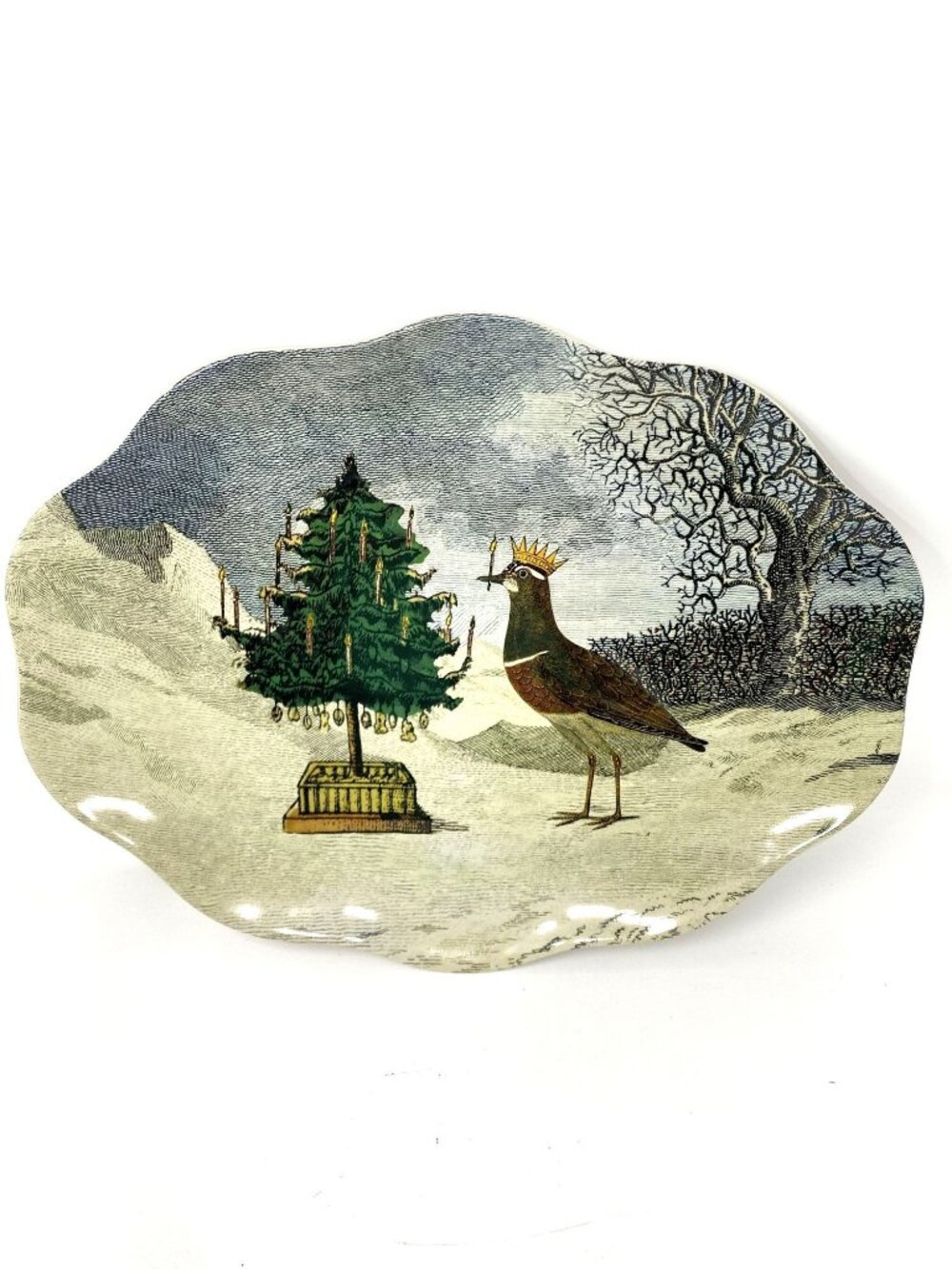 John Derian for Target Stoneware XL Serving Platter Victorian Christmas